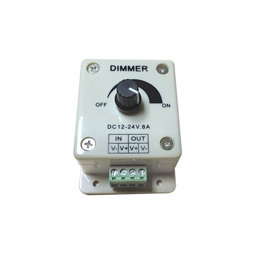 Димер Ecola LED strip Dimmer 8A 96W 12V с винтовыми клеммами и ручкой для управления /CDM08AESB/