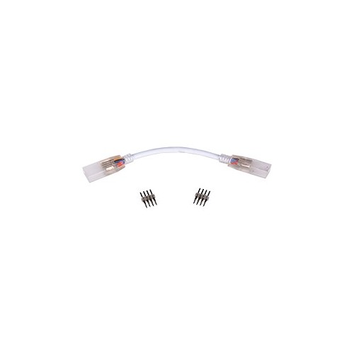 Коннектор Ecola LED strip 220V connector гибкий соединитель лента-лента 4-х конт с разъемами для ленты IP68 RGB 14x7 /SCVM14ESB/