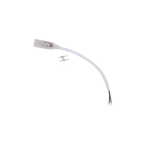 Коннектор Ecola LED strip 220V connector кабель питания 150мм с муфтой и разъемом IP68 для ленты 14x7 /SCJN14ESB/ фото 1