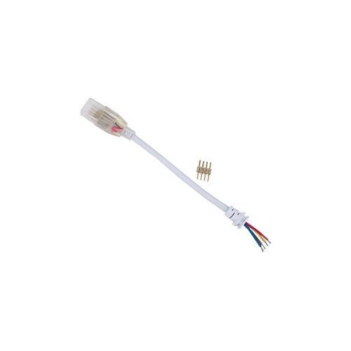 Коннектор Ecola LED strip 220V connector кабель RGB 150мм с муфтой и разъемом IP68 для ленты RGB 14x7 /SCJM14ESB/ фото 1