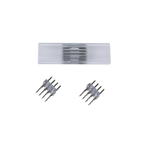 Коннектор Ecola LED strip 220V connector комплект для упрощенного соединения лента-лента 4-х конт для ленты IP68 RGB 14x7 /SCNM14ESB/