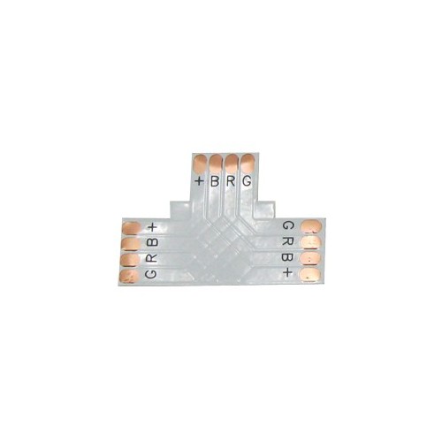 Коннектор Ecola LED strip connector гибкая соед плата T для зажимного разъема 4-х конт 10 mm уп 5 шт /SC41FTESB/