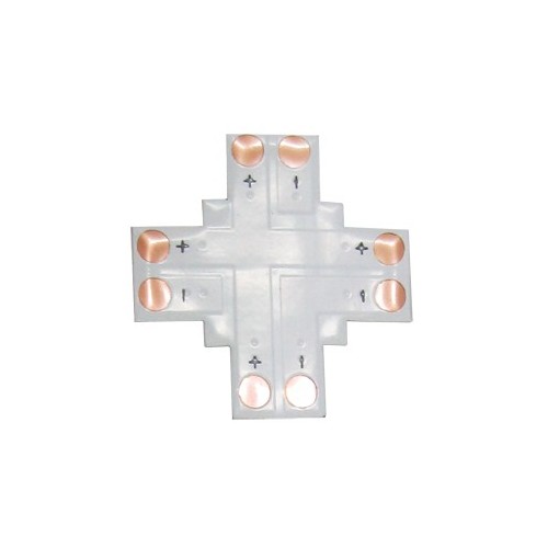 Коннектор Ecola LED strip connector гибкая соед плата X для зажимного разъема 2-х конт 10 mm уп 5 шт /SC21FXESB/ фото 1