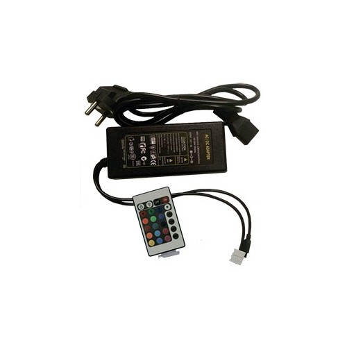 Контроллер Ecola LED strip RGB IR controller моноблок с блоком питания  72W 12V 6A с инфракрасным пультом управления /CRM072ESB/ фото 1