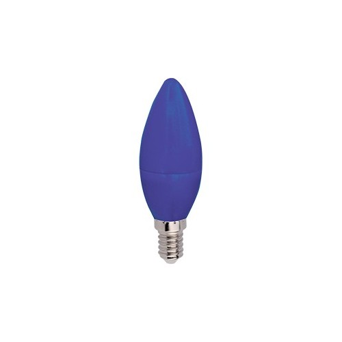 Лампа светодиодная Ecola candle LED color 6,0W 220V E14 Blue свеча Синяя матовая колба 103x37  [C4TB60ELY]