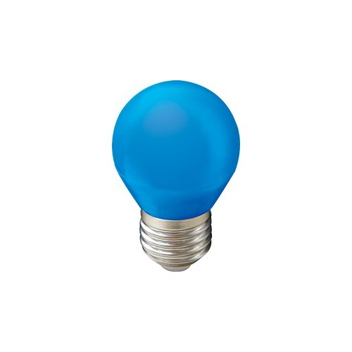 Лампа светодиодная Ecola globe LED color 5,0W G45 220V E27 Blue шар Синий матовая колба 77x45  [K7CB50ELB]