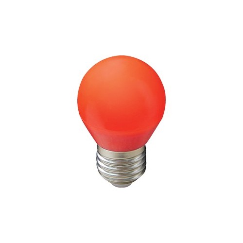 Лампа светодиодная Ecola globe LED color 5,0W G45 220V E27 Red шар Красный матовая колба 77x45  [K7CR50ELB]