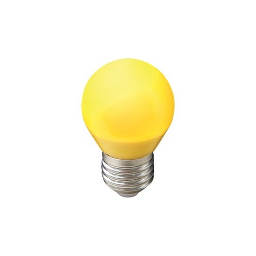Лампа светодиодная Ecola globe   LED color  5,0W G45 220V E27 Yellow шар Желтый матовая колба 77x45 /K7CY50ELB/