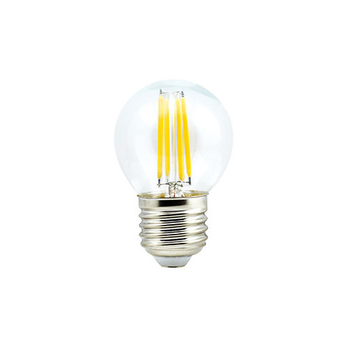 Лампа светодиодная Ecola glode LED Premium 6,0W G45 220V E27 4000K 360° filament прозр.68x45 фото 1