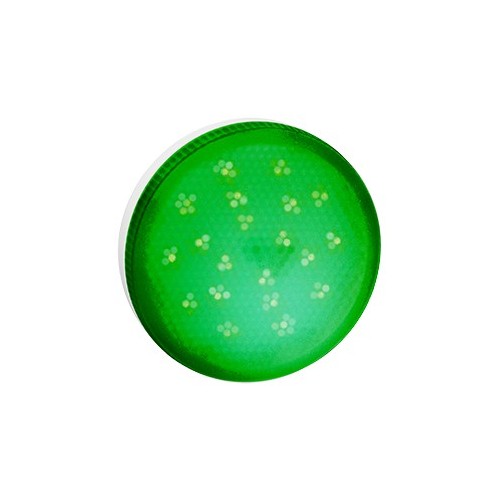 Лампа светодиодная Ecola GX53 LED color 8,0W Tablet 220V Green зеленый матовое стекло (композит) 28x74 /T5TG80ELC/