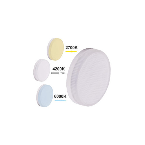 Лампа светодиодная Ecola GX53 LED Premium 10,0W Tablet 220V с изменяемой цв темп (2700/4200/6000K) матовая 27x75 /T5CT12ELC/ фото 1