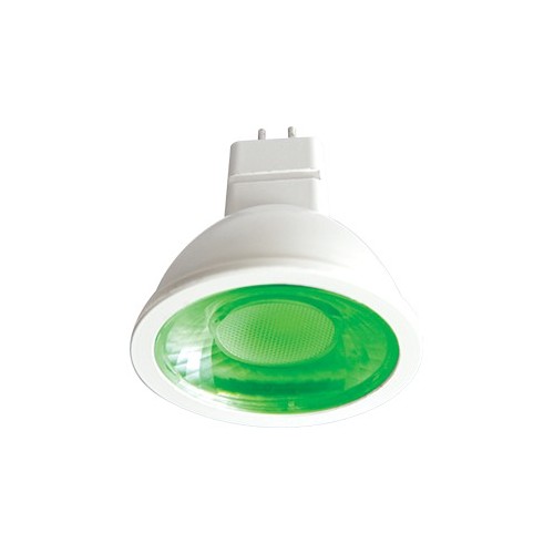 Лампа светодиодная Ecola MR16 LED color 4,2W 220V GU5.3 прозрачное стекло (композит) green зеленый (насыщенный цвет) 47х50 /M2CG42ELT/
