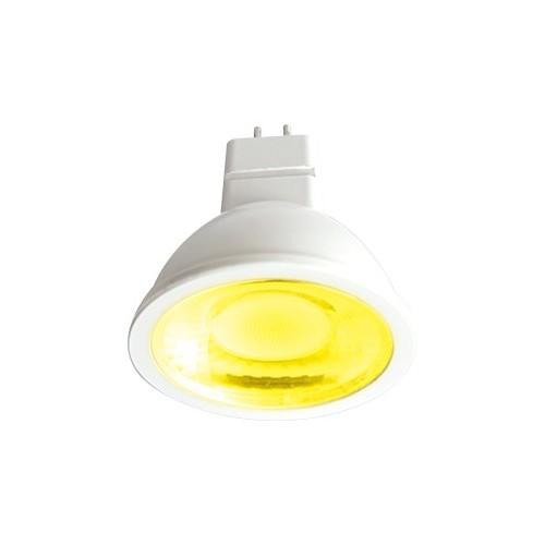 Лампа светодиодная Ecola MR16 LED color 4,2W 220V GU5.3 прозрачное стекло (композит) yellow желтый (насыщенный цвет) 47х50 /M2CY42ELT/  