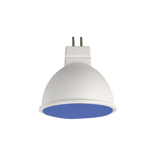 Лампа светодиодная Ecola MR16 LED color 7,0W 220V GU5.3 матовое стекло (композит) blue синий 47х50 /M2TB70ELC/ фото 1