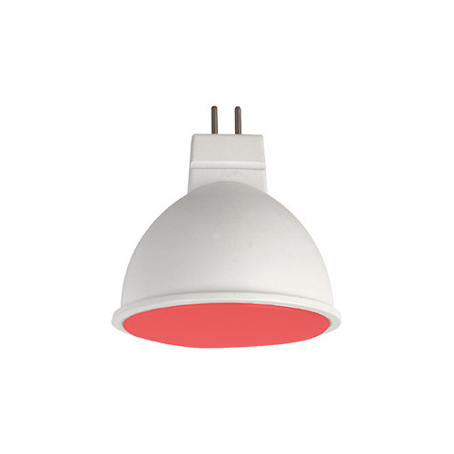 Лампа светодиодная Ecola MR16 LED color 7,0W 220V GU5.3 матовое стекло (композит) red красный 47x50 /M2TR70ELC/