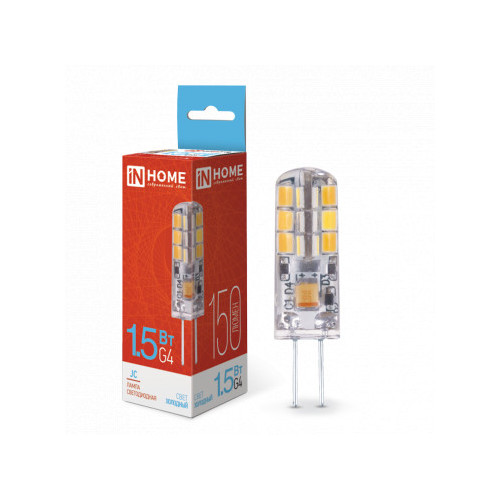 Лампа светодиодная LED-JC 1.5Вт 12В G4 6500К 150Лм IN HOME