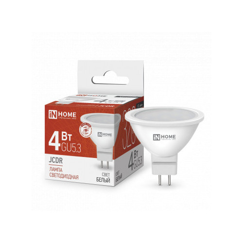 Лампа светодиодная LED-JCDR-VC 4Вт 230В GU5.3 4000К 320Лм IN HOME фото 1