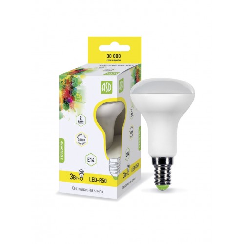 Лампа светодиодная LED-R50-standard 3Вт 230В Е14 4000К 270Лм ASD фото 2