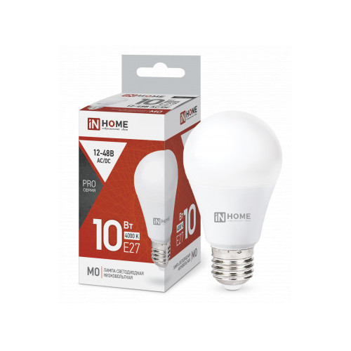 Лампа светодиодная низковольтная LED-MO-PRO 10Вт 12-48В Е27 4000К 900Лм IN HOME фото 1