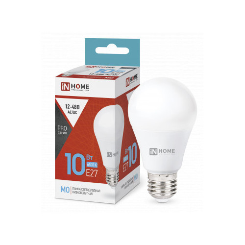 Лампа светодиодная низковольтная LED-MO-PRO 10Вт 12-48В Е27 6500К 900Лм IN HOME фото 1