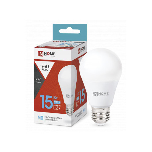 Лампа светодиодная низковольтная LED-MO-PRO 15Вт 12-48В Е27 6500К 1200Лм IN HOME фото 1