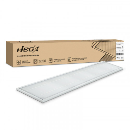 Панель светодиодная универсальная ДВО-01 4540-ПРИЗМА 45Вт 4000К IP40 1195x180х19мм NEOX фото 1