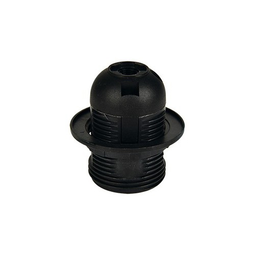 Патрон Ecola base с кольцом E27 черный (1 из ч/б уп. по 10) /AB7SPBEAY/