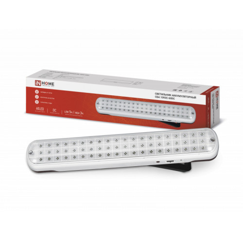 Светильник светодиодный аварийный СБА 1093С-60DC 60LED lead-acid DC IN HOME фото 1