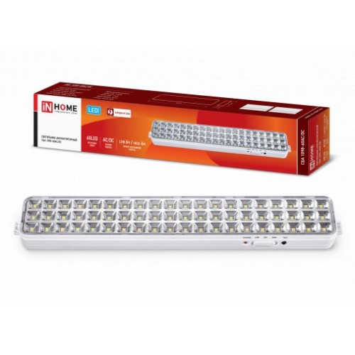 Светильник светодиодный аварийный СБА 1098-60AC/DC 60 LED 2.0Ah lithium battery AC/DC IN HOME фото 1