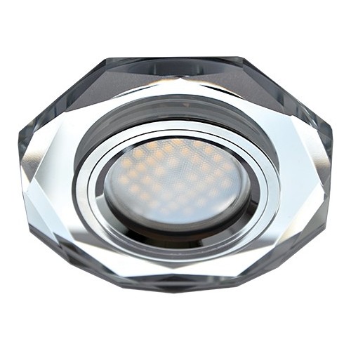 Светильник встраиваемый Ecola MR16 DL1652 GU5.3 Glass Стекло 8-угольник с прямыми гранями хром/хром 25x90 (кd74) /FC1652EFF/ фото 2