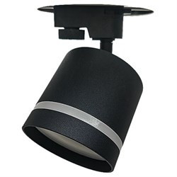 Cветильник трековый GX53 Ecola TRS5 углубленный с матовой полосой Черный 85x80x157 /TRS05BECT/