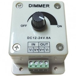 Димер Ecola LED strip Dimmer 8A 96W 12V с винтовыми клеммами и ручкой для управления /CDM08AESB/