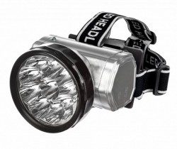 Фонарь налобный аккумуляторный HLA 04M 2W 10LED 200Lm 10ч 2 режима, з/у 230В МЕТАЛЛИК IN HOME