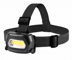 Фонарь налобный аккумуляторный HLA 07B 3W LED 200Lm 8ч 3 режима, з/у 230В ЧЕРНЫЙ IN HOME
