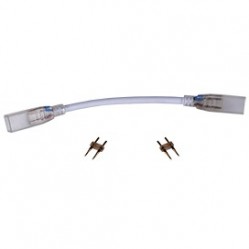 Коннектор Ecola LED strip 220V connector гибкий соединитель лента-лента 2-х конт с разъемами для ленты IP68 12x7 /SCVN12ESB/