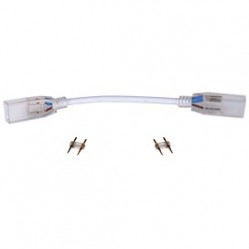 Коннектор Ecola LED strip 220V connector гибкий соединитель лента-лента 2-х конт с разъемами для ленты IP68 14x7 /SCVN14ESB/