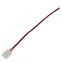 Коннектор Ecola LED strip connector соед кабель с одним 2-х конт зажимным разъемом 8mm 15 см уп 3 шт /SC28C1ESB/