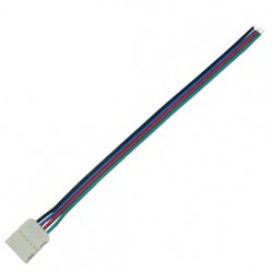 Коннектор Ecola LED strip connector соед кабель с одним 4-х конт зажимным разъемом 10mm 15 см уп 3 шт /SC41C1ESB/