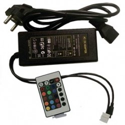 Контроллер Ecola LED strip RGB IR controller моноблок с блоком питания  72W 12V 6A с инфракрасным пультом управления /CRM072ESB/