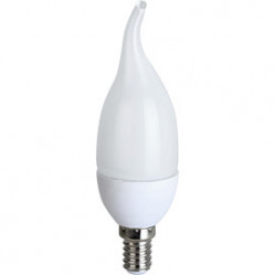 Лампа светодиодная Ecola candle LED 8,0W 220V E14 4000K свеча на ветру 129x37 (C4YV80ELC)