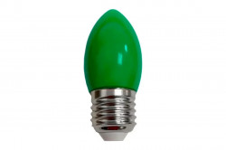 Лампа светодиодная Ecola candle LED color 2,0W 220V E27 свеча Green Зеленая 82х37 /C7TG20ELY/