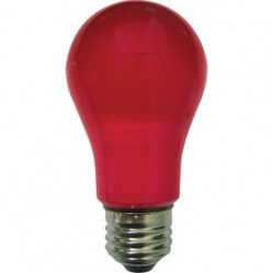 Лампа светодиодная Ecola classic LED color 8,0W A55 220V E27 360° (композит) red красная 108x55  /K7CR80ELY/