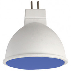 Лампа светодиодная Ecola MR16 LED color 7,0W 220V GU5.3 матовое стекло (композит) blue синий 47х50 /M2TB70ELC/