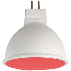 Лампа светодиодная Ecola MR16 LED color 7,0W 220V GU5.3 матовое стекло (композит) red красный 47x50 /M2TR70ELC/