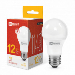 Лампа светодиодная LED-A60-VC 12Вт 230В Е27 3000К 1140Лм IN HOME