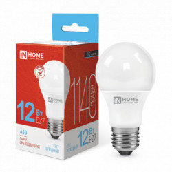 Лампа светодиодная LED-A60-VC 12Вт 230В Е27 6500К 1140Лм IN HOME