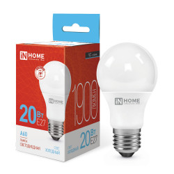 Лампа светодиодная LED-A60-VC 20Вт 230В Е27 6500К 1900Лм IN HOME