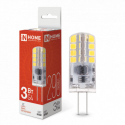 Лампа светодиодная LED-JC 3Вт 12В G4 4000К 290Лм IN HOME
