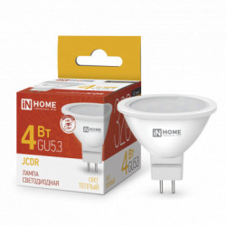 Лампа светодиодная LED-JCDR-VC 4Вт 230В GU5.3 3000К 320Лм IN HOME