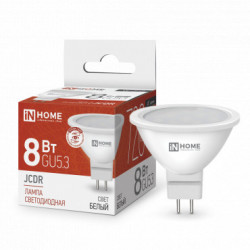 Лампа светодиодная LED-JCDR-VC 8Вт 230В GU5.3 4000К 720Лм IN HOME